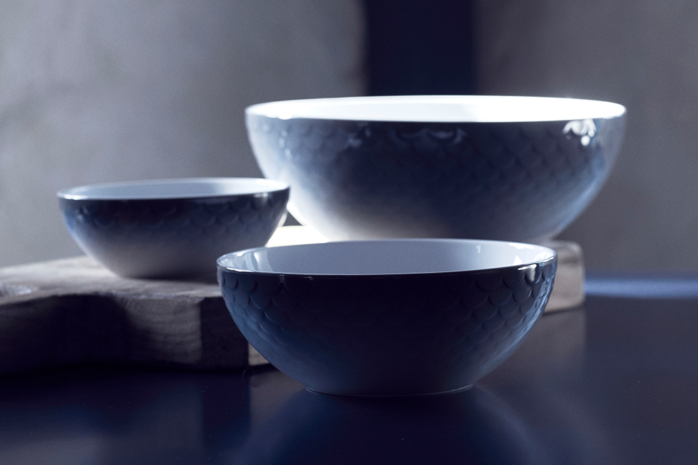 Three HAV Bowls on a table
